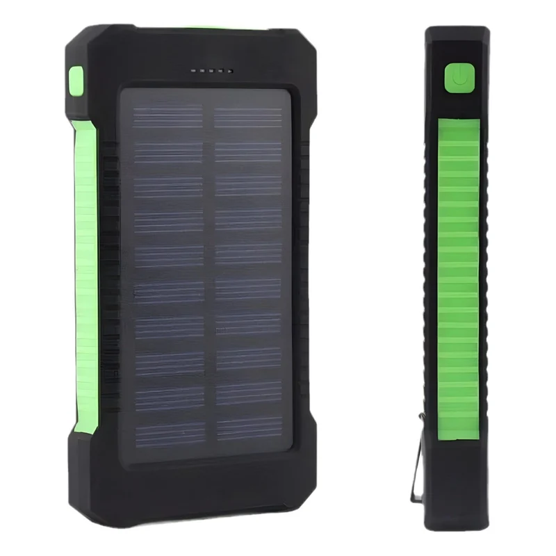 Solarbetriebene Powerbank mit integriertem Kompass und Karabinerhaken Skanto