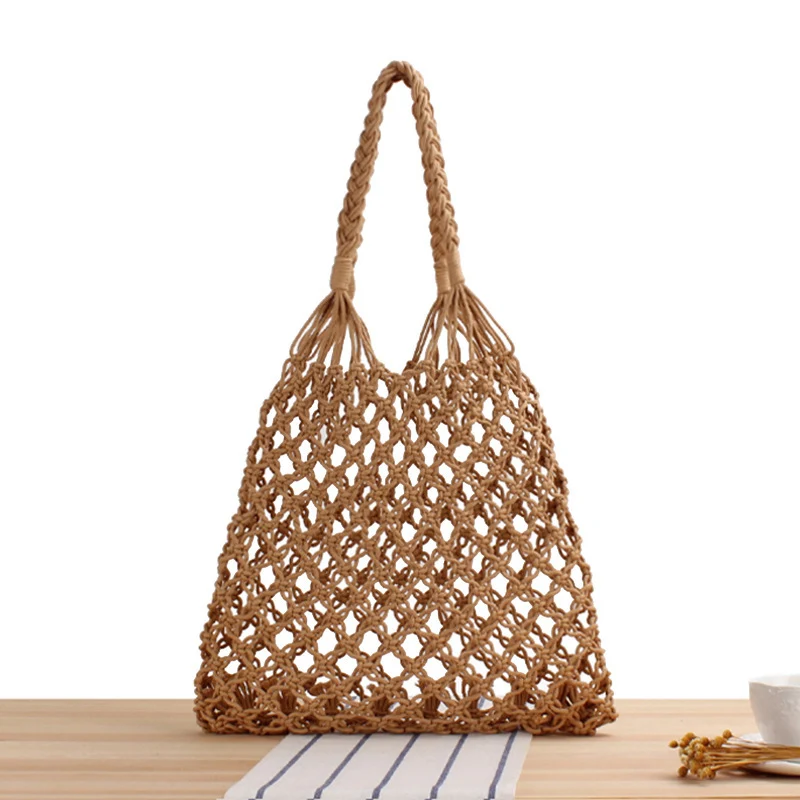 Netztasche aus handgefertigtem Naturmaterial mit einzigartigem Muster Skanto