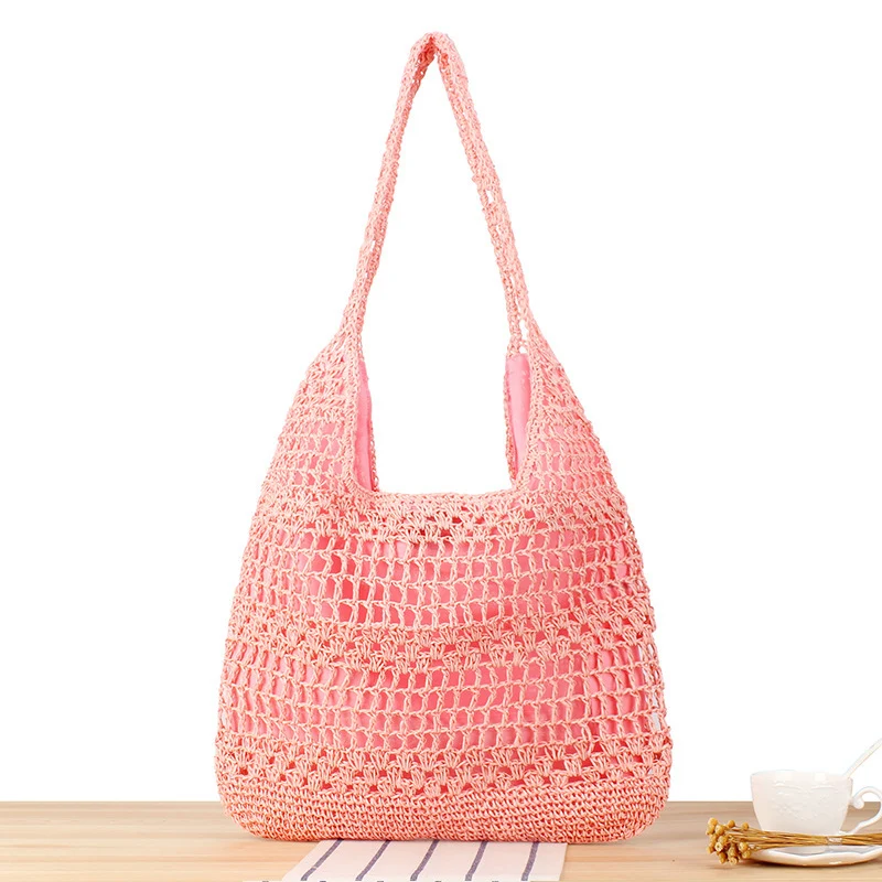 Handtasche mit floraler Applikation aus Naturmaterial Skanto
