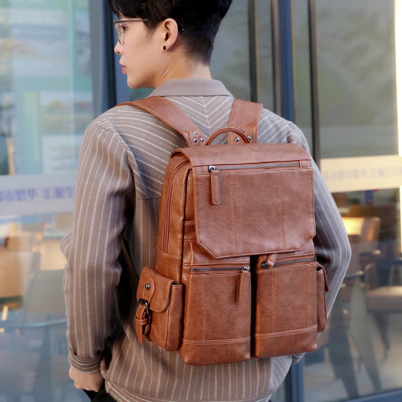 Vintage-Lederrucksack Skanto
