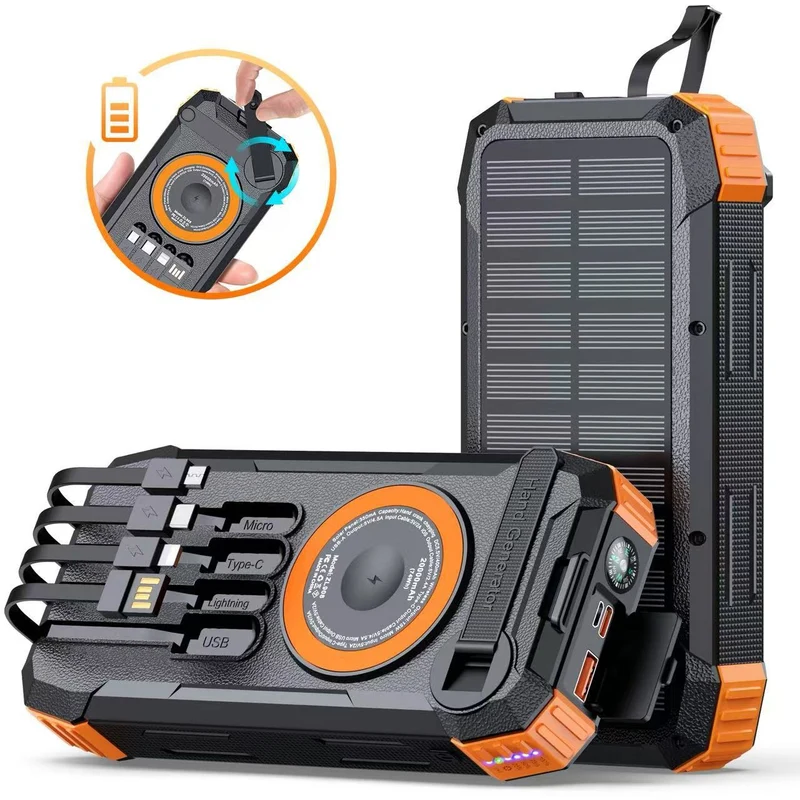 Solar-Powerbank mit multifunktionalem Ladegerät Skanto