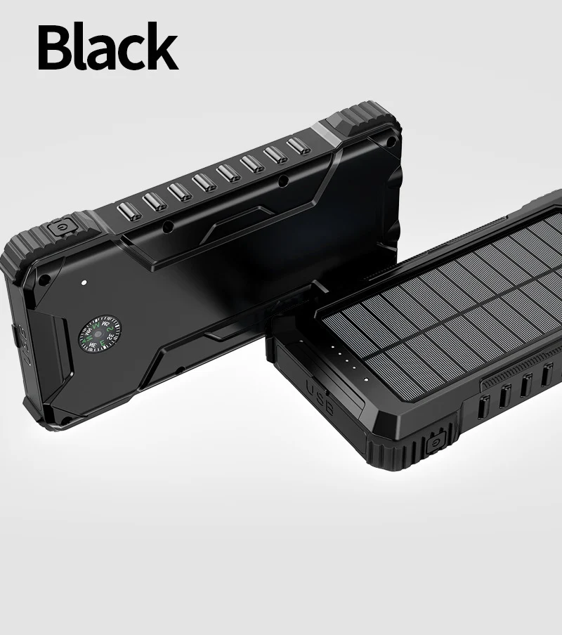 Solar-Powerbank mit mehreren USB-Anschlüssen von Skanto