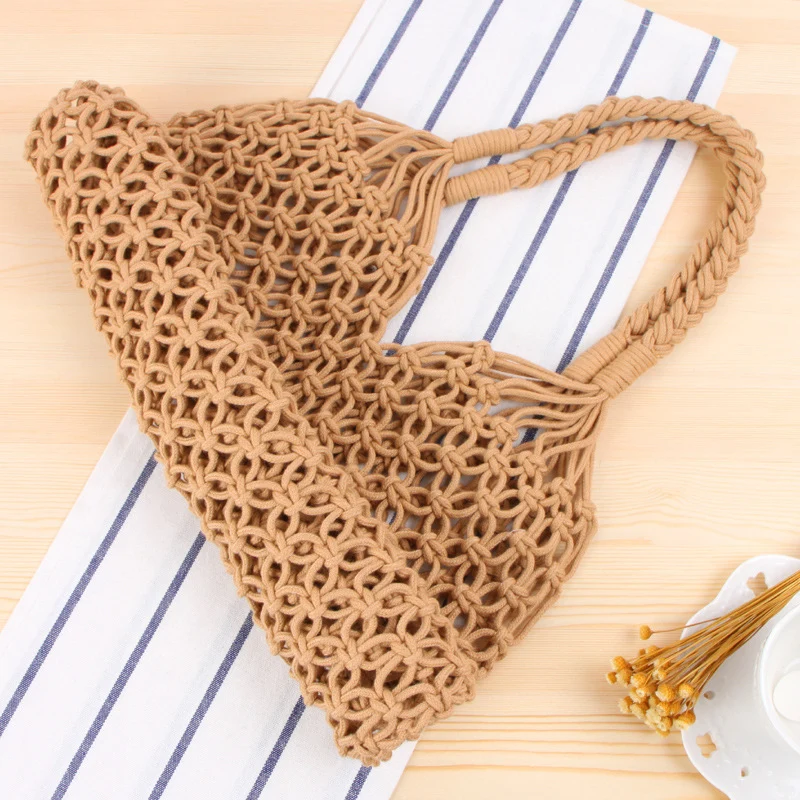 Handtasche aus robustem handgeknüpftem Netzmaterial Skanto