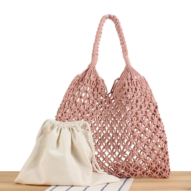 Handtasche aus robustem handgeknüpftem Netzmaterial Skanto