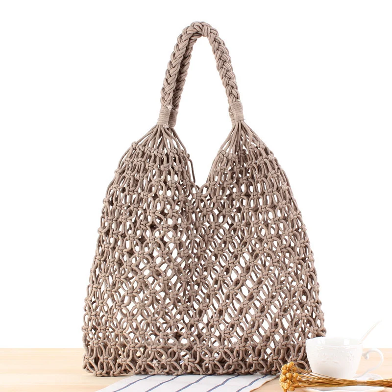 Handtasche aus robustem handgeknüpftem Netzmaterial Skanto