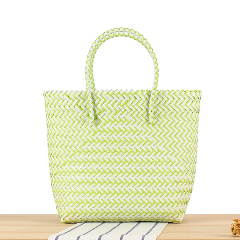 Geflochtene Tragetasche und Strandtasche Skanto