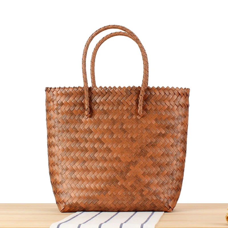 Geflochtene Tragetasche und Strandtasche Skanto