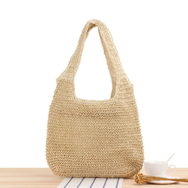 Handgewebte Tragetasche aus Naturmaterial Skanto