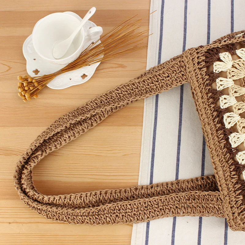 Makramee-Tote Bag mit geometrischem Muster Skanto