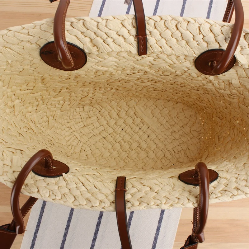 Strandtasche mit eleganten Lederriemen Skanto
