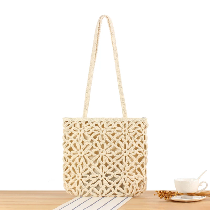 Makramee-Handtasche mit floralen Details Skanto