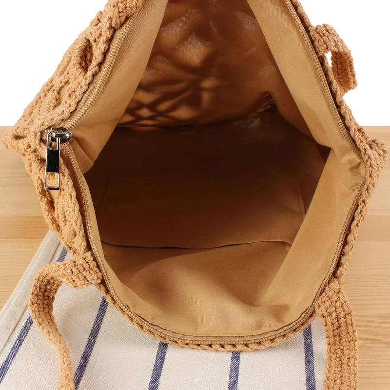 Makramee-Handtasche mit floralen Details Skanto