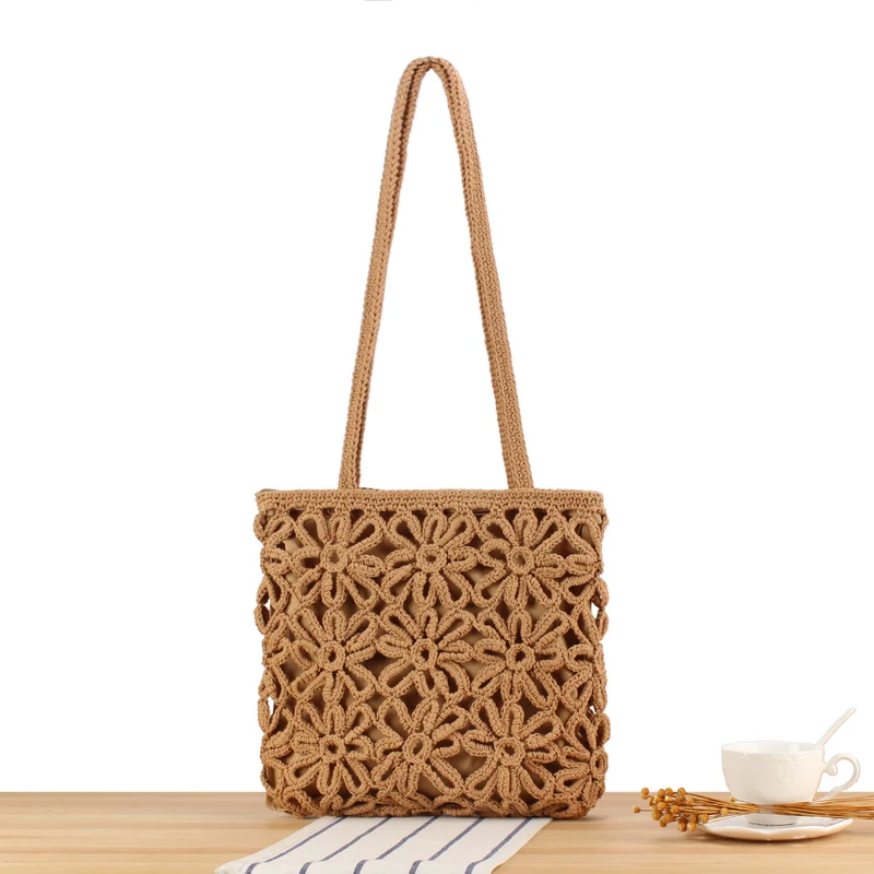 Makramee-Handtasche mit floralen Details Skanto