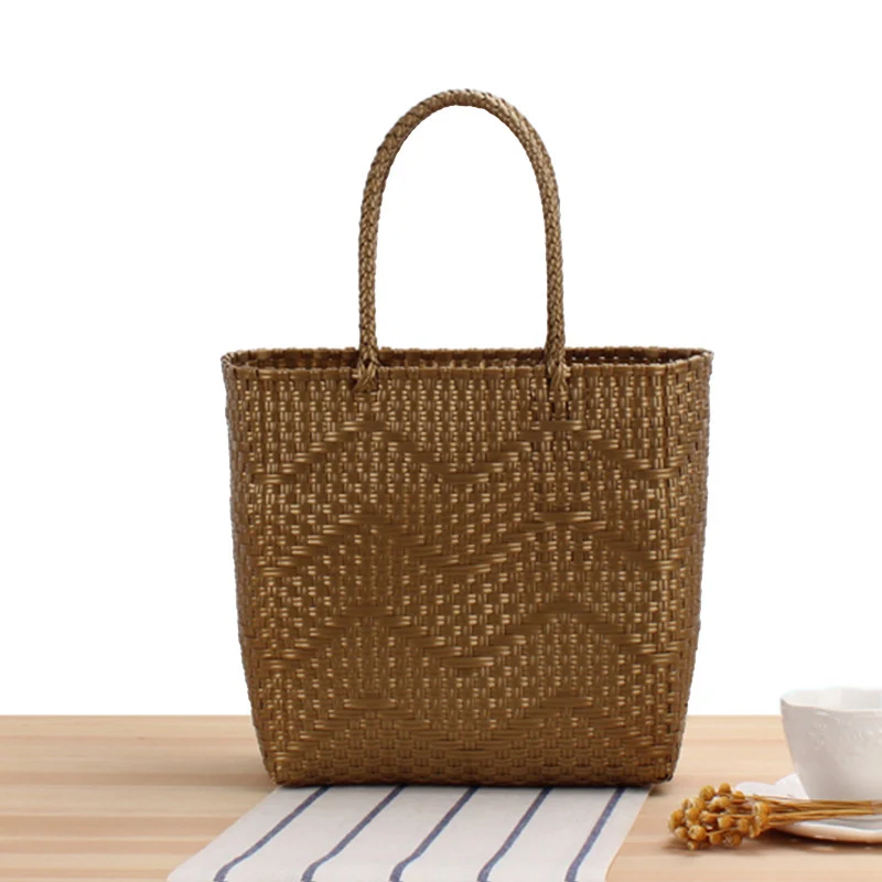 Handtasche aus hochfestem Flechtmaterial mit eleganter Wellenstruktur Skanto
