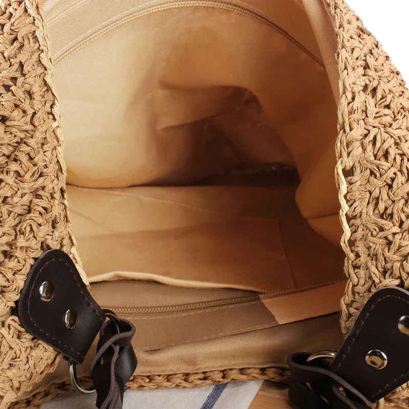 Handtasche aus handgefertigtem Naturgeflecht mit elegantem Schulterriemen Skanto