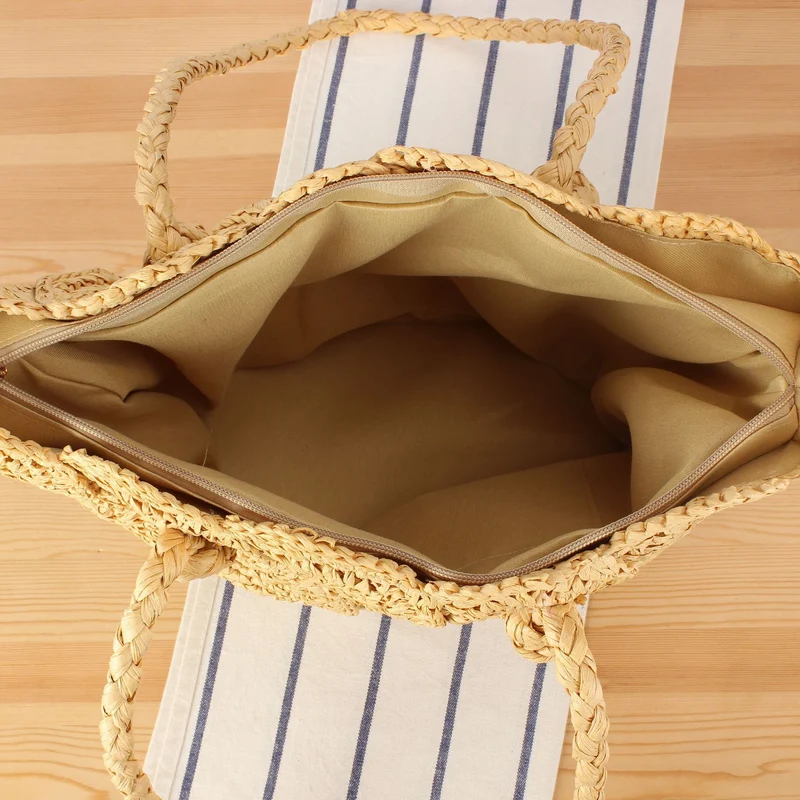 Handgeknüpfte Strandtasche mit dekorativem Motiv Skanto
