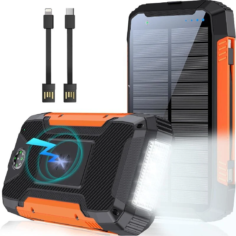 Robuste Solar Powerbank mit integriertem Kompass und LED-Licht Skanto