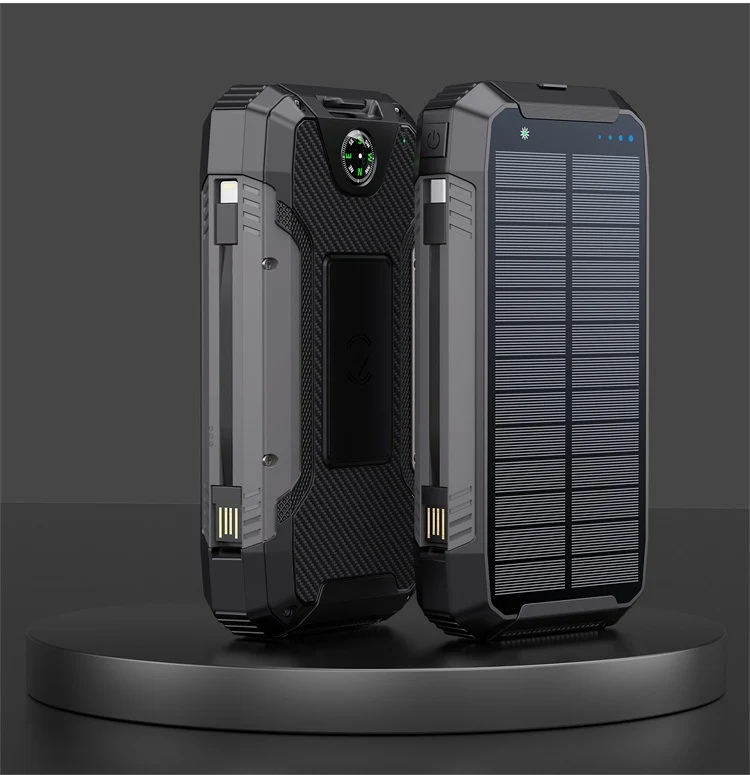 Robuste Solar Powerbank mit integriertem Kompass und LED-Licht Skanto