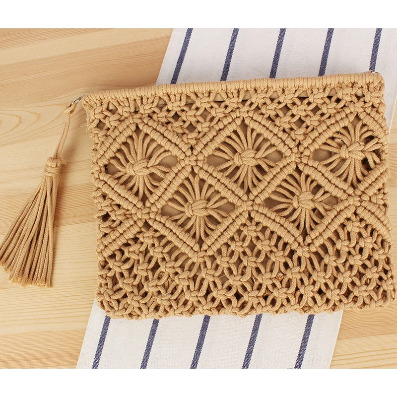 Makramee-Clutch mit filigranem Design Skanto