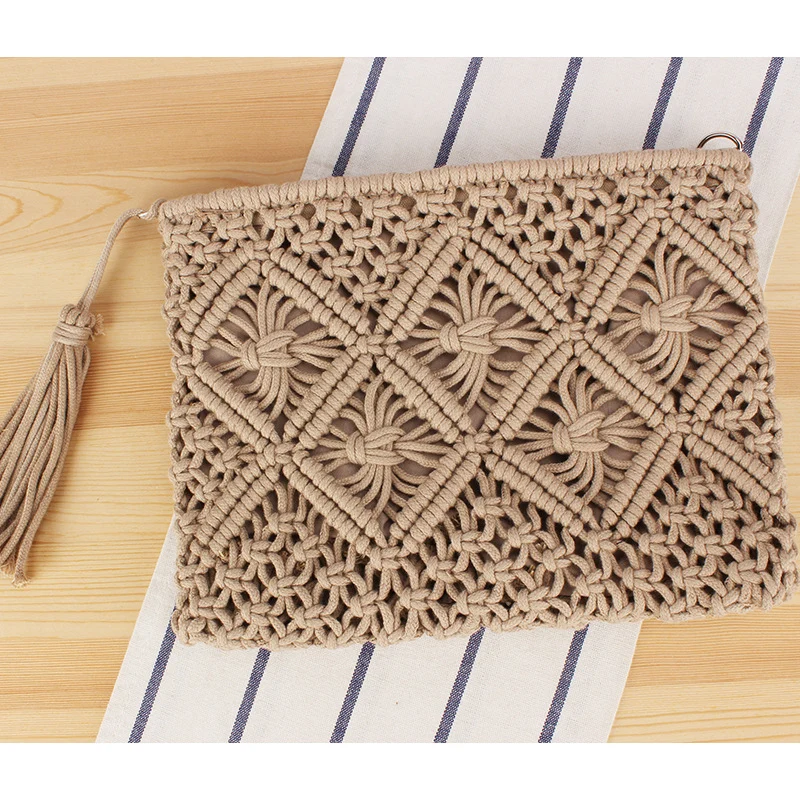 Makramee-Clutch mit filigranem Design Skanto