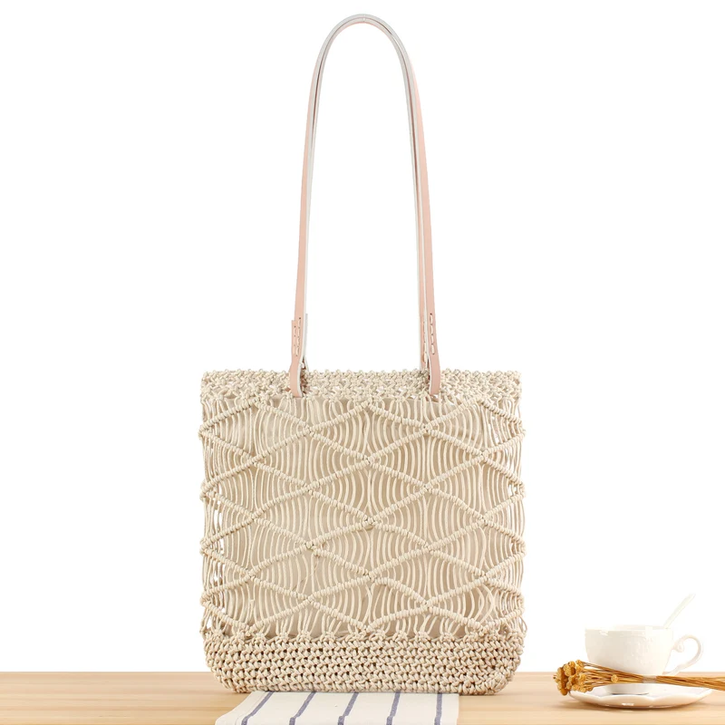 Makramee Tragetasche mit eleganten Details Skanto