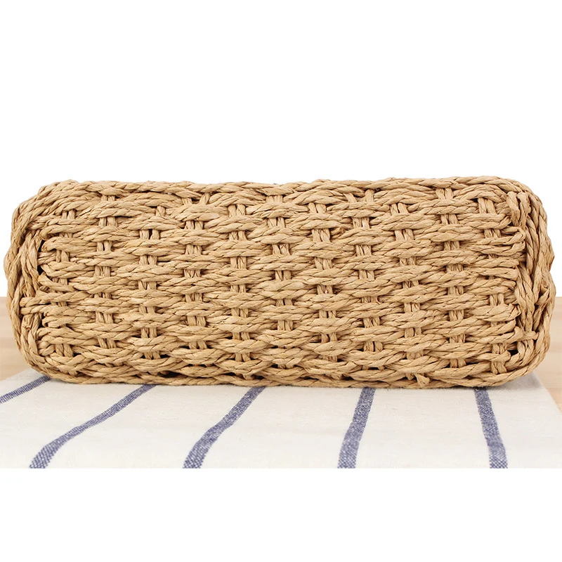 Handtasche aus handgewebtem Naturmaterial mit Perlenverzierung Skanto