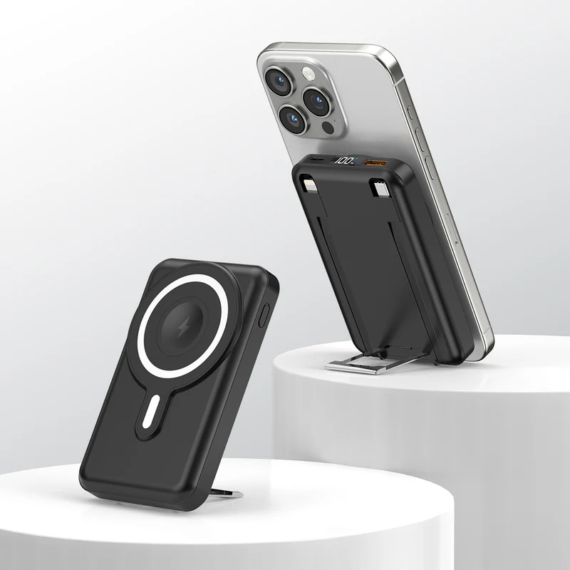 Tragbare magnetische Powerbank mit Ständer Skanto