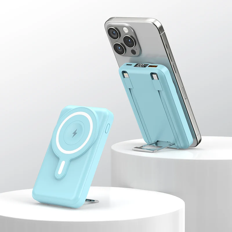 Tragbare magnetische Powerbank mit Ständer Skanto