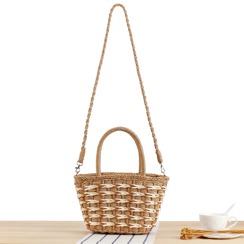 Geflochtene Designer-Handtasche mit abnehmbarem Schultergurt Skanto