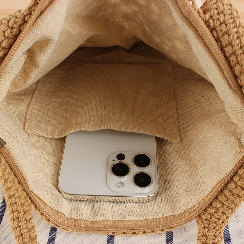 Makramee-Strandtasche mit handgewebtem Design Skanto