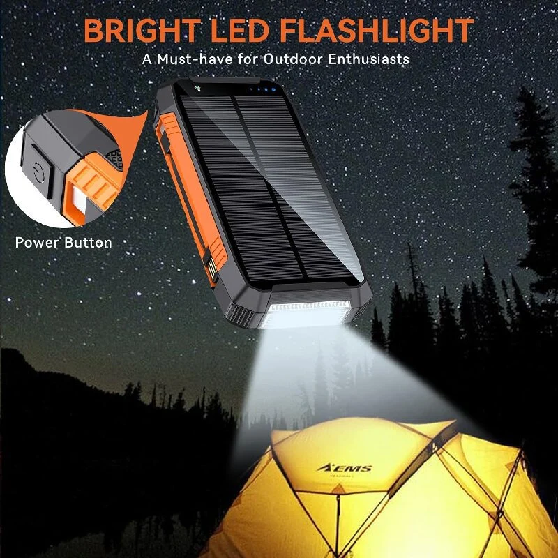Robuste Solar-Powerbank mit multifunktionalem Ladeanschluss Skanto