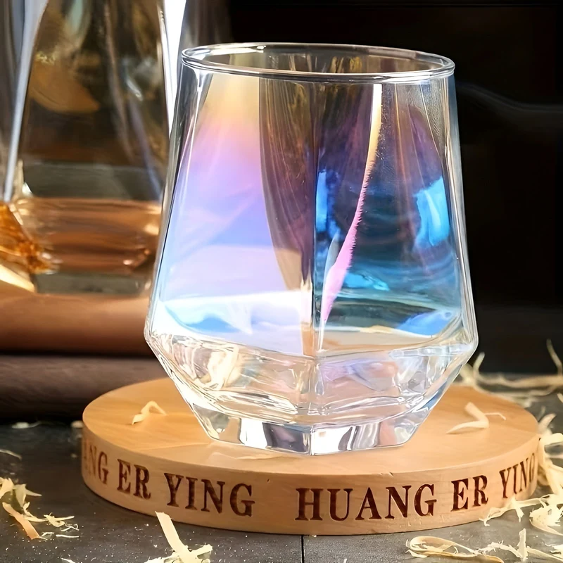 Glasbecher im transparenten Design, 4er-Set – Stilvolles und dekoratives Design | 300 ml Glasbecher für Wasser, Saft und Tee | Skanto