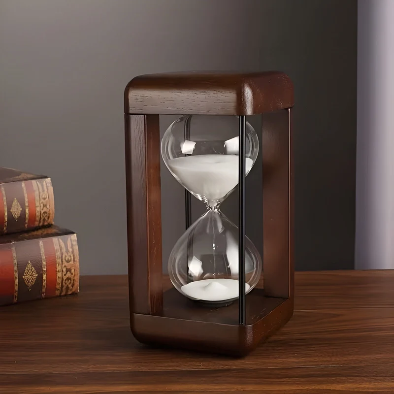 30-Minuten-Sanduhr – Massivholzrahmen & dekorativ | Ideal für Büro und Zuhause | Skanto