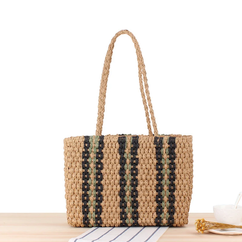 Strandtasche im modernen Design mit dekorativen Streifen Skanto
