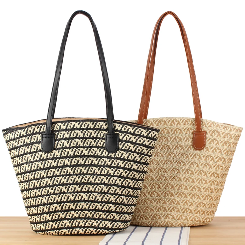 Designer-Handtasche mit Kontrastmuster und eleganten Ledergriffen Skanto