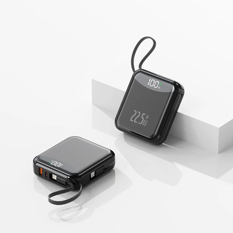 Kompakte Schnelllade-Powerbank mit LED-Anzeige Skanto