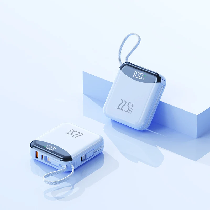 Kompakte Schnelllade-Powerbank mit LED-Anzeige Skanto