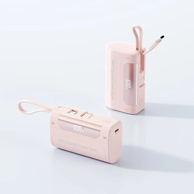 Kompakte Mini-Powerbank mit digitaler LED-Anzeige Skanto