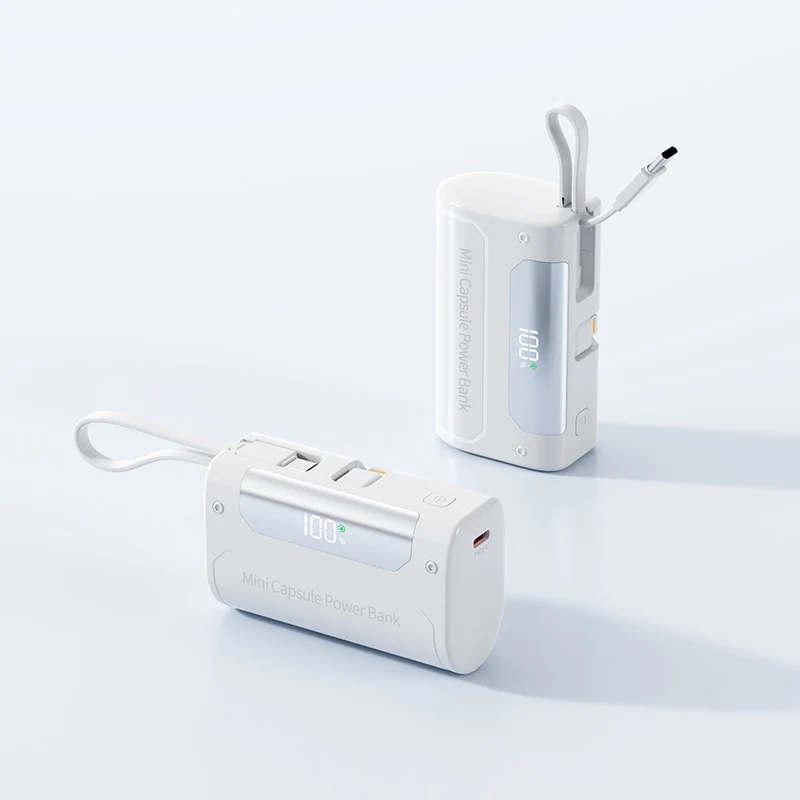 Kompakte Mini-Powerbank mit digitaler LED-Anzeige Skanto