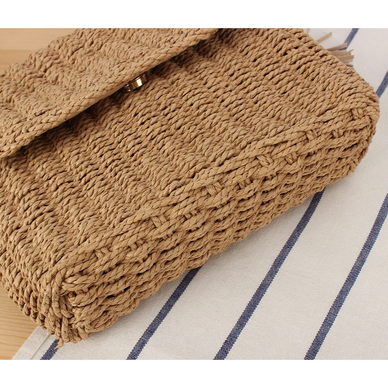 Elegante Umhängetasche aus geflochtenem Naturmaterial Skanto