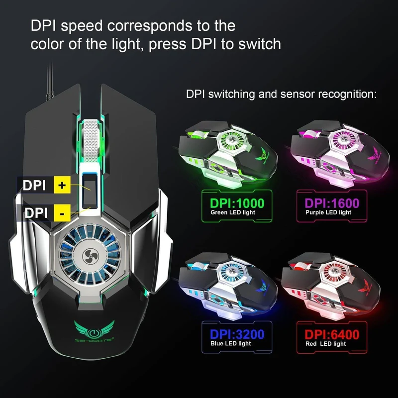 Skanto | Kühlende USB-Lüfter-Gaming-Maus