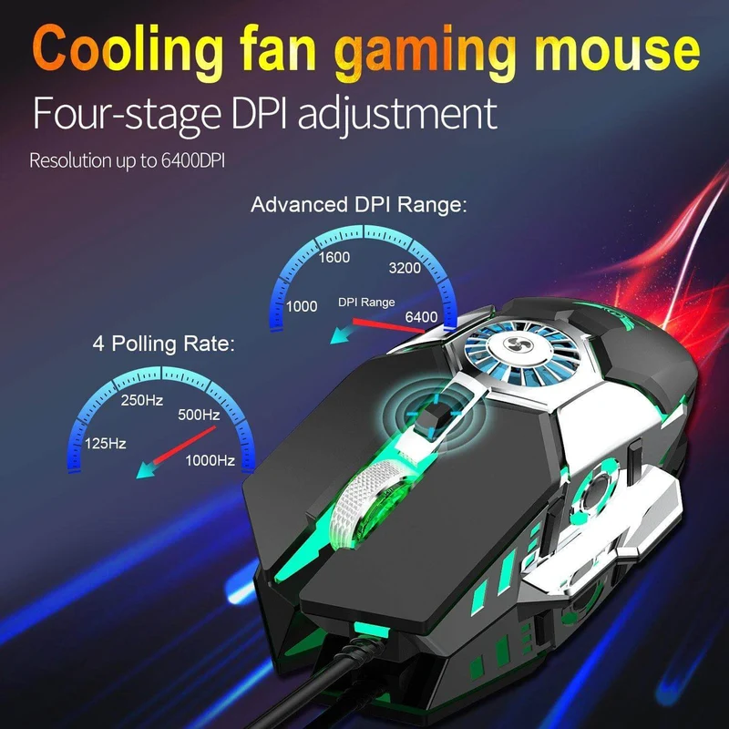 Skanto | Kühlende USB-Lüfter-Gaming-Maus