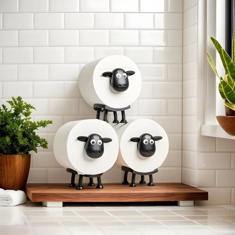 Toilettenpapierhalter kaufen – Originelle & lustige Badezimmer-Deko | Rutschfest, ideal für kleine Bäder