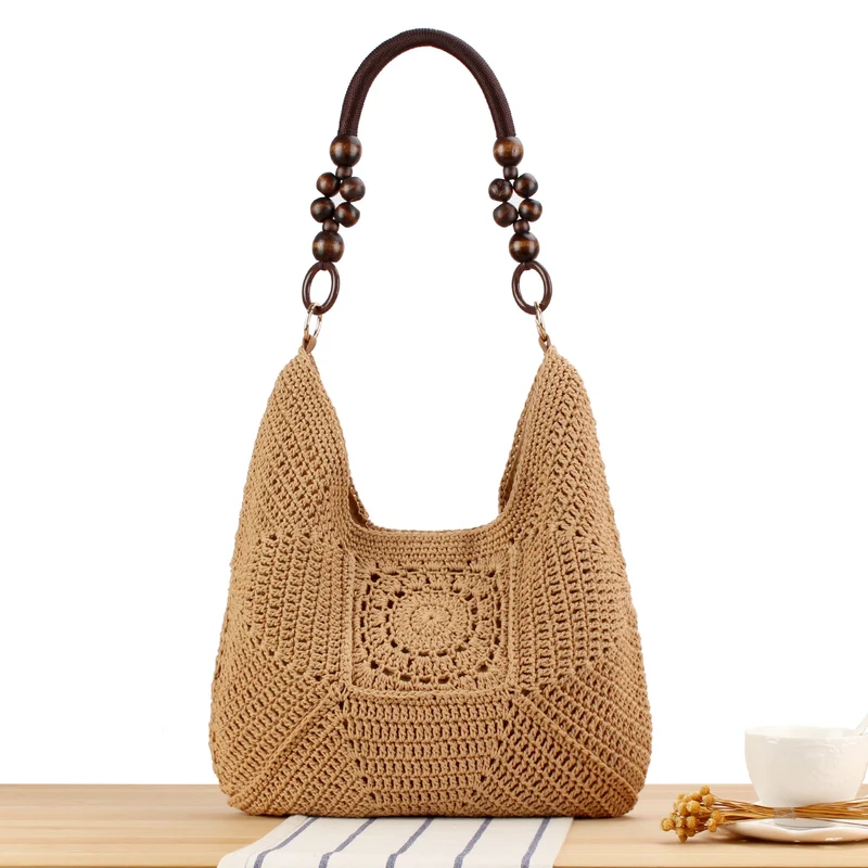 Handtasche mit kunstvollem Häkelmuster Skanto