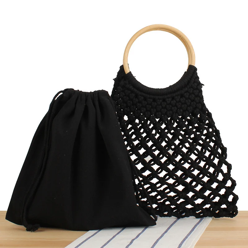 Elegante gewebte Tasche mit rundem Griff Skanto