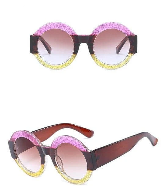 Skanto | Designer-Sonnenbrille mit roten, grünen, schwarzen Kreisen