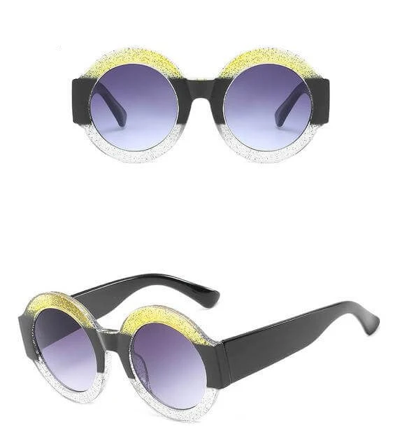 Skanto | Designer-Sonnenbrille mit roten, grünen, schwarzen Kreisen