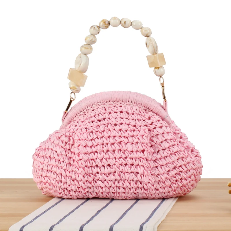 Handtasche mit innovativem Perlengriff Skanto