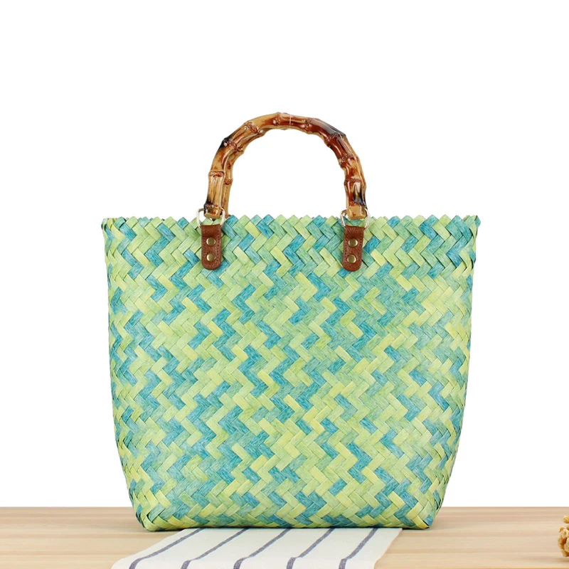 Stylische Einkaufstasche aus gewebtem Naturmaterial Skanto