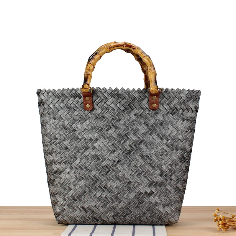 Stylische Einkaufstasche aus gewebtem Naturmaterial Skanto